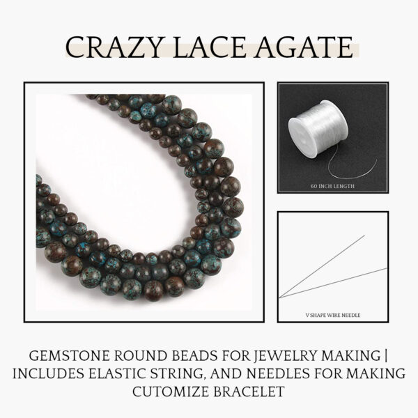 Blue Crazy Lace Agate Natural AAA Beads