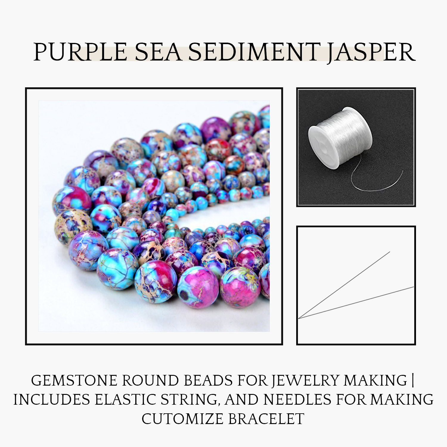 Info-Gemaltic-53.jpg Purple Sea Sediment Jasper Natural AAA Beads