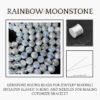 Rainbow Moonstone Natural AAA Beads