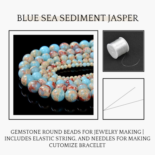 Royal Blue Sea Sediment Jasper Natural AAA Beads