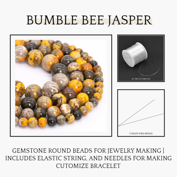 Bumble Bee Jasper Natural AAA Beads