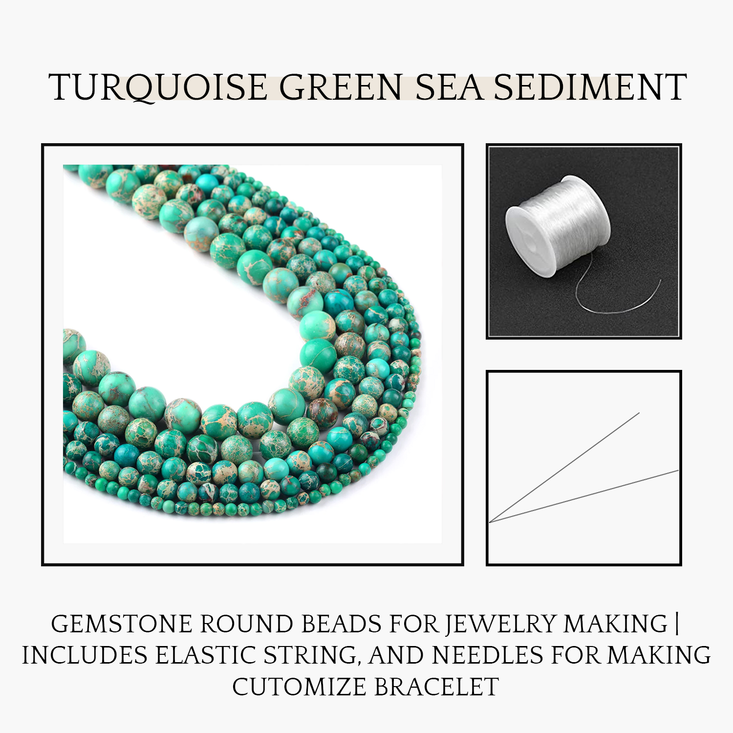 Info-Gemaltic-79.jpg Turquoise Green Sea Sediment Jasper Natural AAA Beads