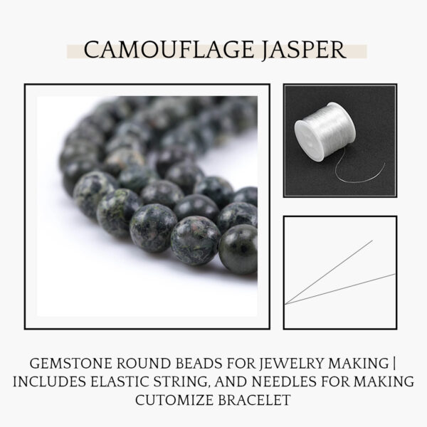 Camouflage Jasper Natural AAA Beads