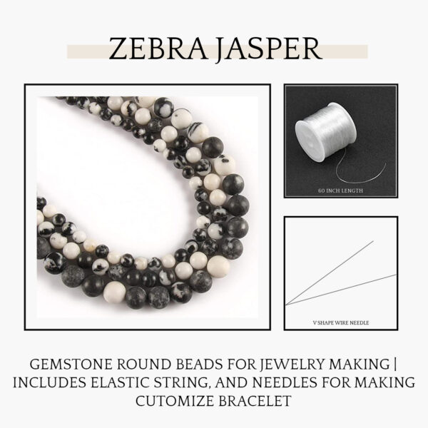 Zebra Jasper Agate Natural AAA Beads