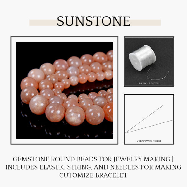 Sunstone Natural AAA Beads For Bracelet