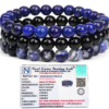 Gemstones Beaded Bracelets Healing Crystal Stone Stretch Elastic Bracelet Lapis Lazuli