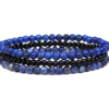 Gemstones Beaded Bracelets Healing Crystal Stone Stretch Elastic Bracelet Lapis Lazuli