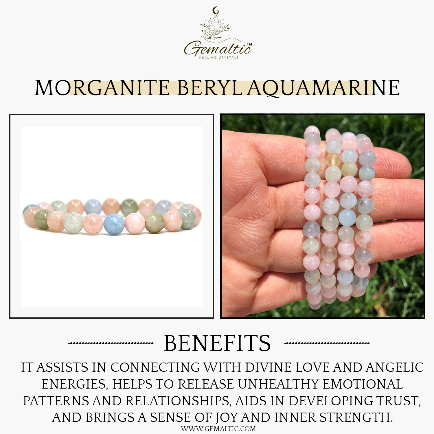 Morganite-Beryl-Aquamarine-1.jpg Morganite Beryl Aquamarine Stone Natural AAA Bracelet