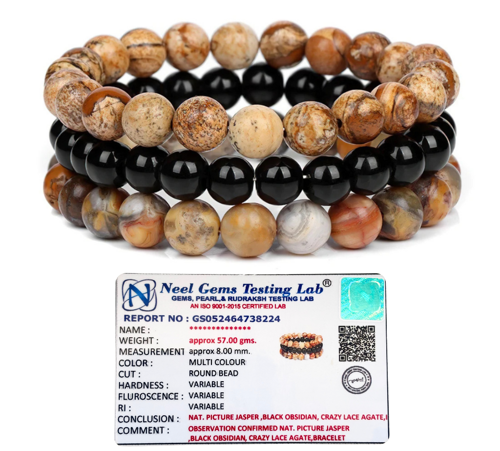 Gemstones Beaded Bracelets Healing Crystal Stone Stretch Elastic Bracelet