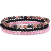 Gemstones Beaded Bracelets Healing Crystal Stone Stretch Elastic Bracelet Rhodonite