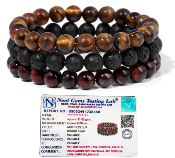 Gemstones Beaded Bracelets Healing Crystal Stone Stretch Elastic Bracelet Tiger Eye