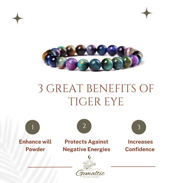 Rainbow Tiger Eye Stone Natural AAA Bracelet