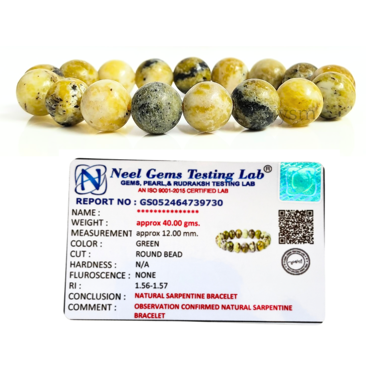 Serpentine Stone Natural AAA Bracelet