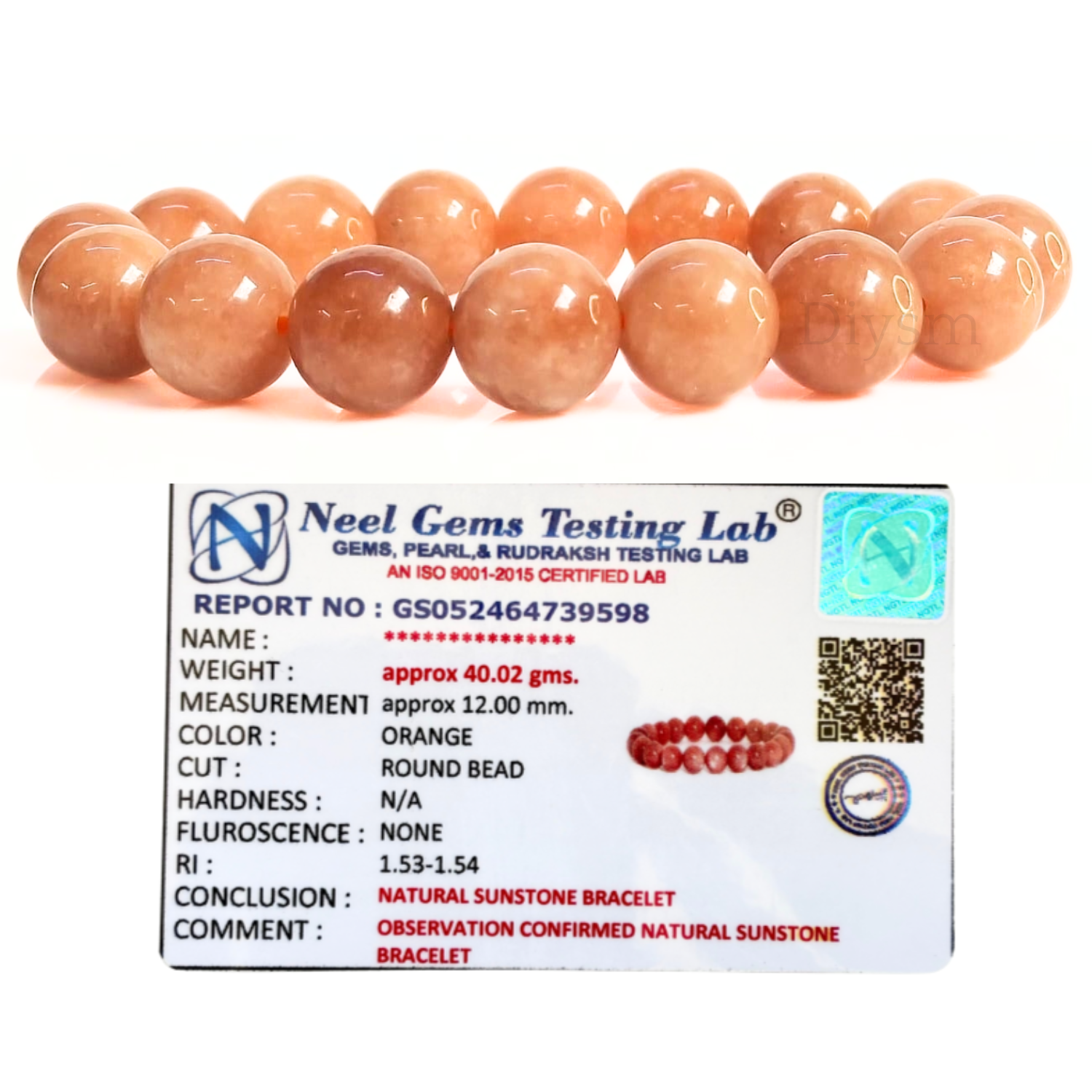 Sunstone Stone Natural AAA Bracelet