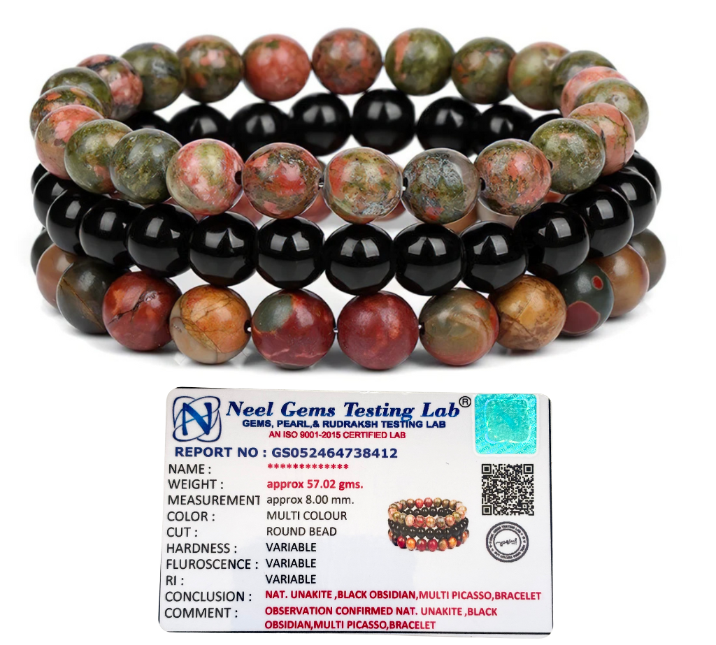 UBOPJ Gemstones Beaded Bracelets Healing Crystal Stone Stretch Elastic Bracelet Unkaite