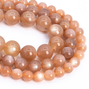 Peach Moonstone Natural AAA Beads For Bracelet Necklace DIY Jewelry Making Design