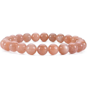 Peach Moonstone Stone Natural AAA Bracelet