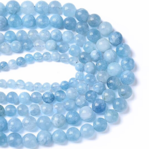 Aquamarine Natural AAA Beads For Bracelet