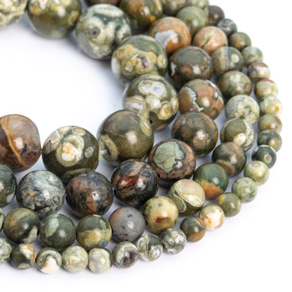 Rhyolite Jasper Natural AAA Beads For Bracelet Necklace DIY Jewelry Making Design