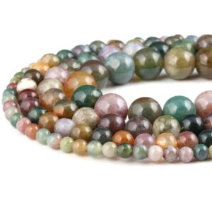 Indian Agate Natural AAA Beads For Bracelet Necklace DIY Jewelry Making Design