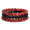 Gemstones Beaded Bracelets Healing Crystal Stone Stretch Elastic Bracelet Red Jasper