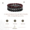 Gemstones Beaded Bracelets Healing Crystal Stone Stretch Elastic Bracelet Tiger Eye