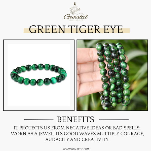 Green Tiger Eye Quartz Natural AAA Bracelet