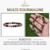 Multi Tourmaline Stone Natural AAA Bracelet