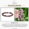 Rhodonite Stone Natural AAA Bracelet
