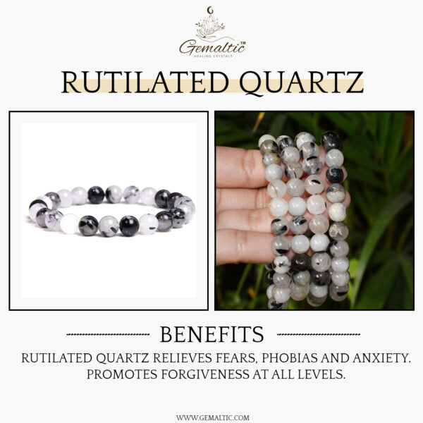 Rutile Quartz Stone Natural AAA Bracelet