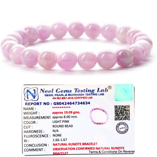 Kunzite Stone Natural AAA Bracelet