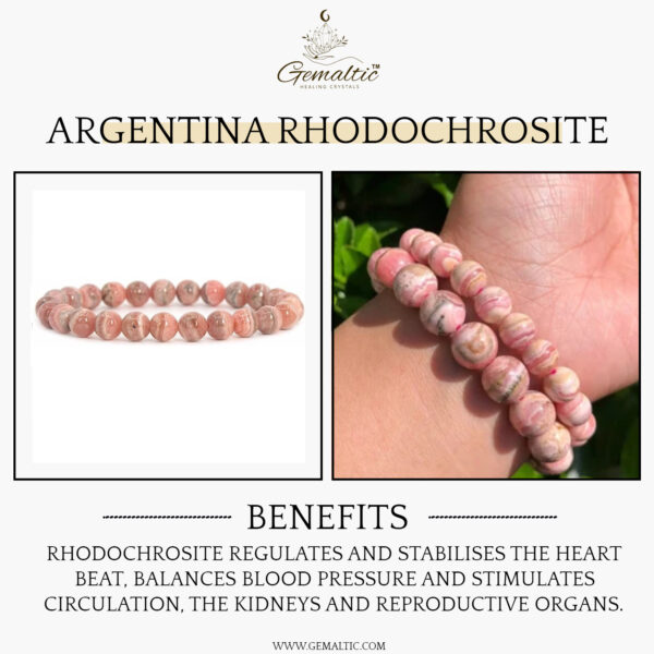 Argentina Rhodochrosite Natural AAA Bracelet