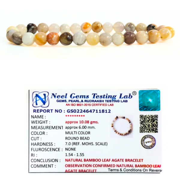 Bamboo Leaf Agate Natural AAA Bracelet