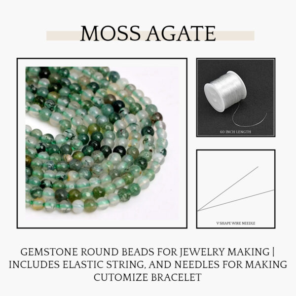 Moos Agate Natural AAA Beads