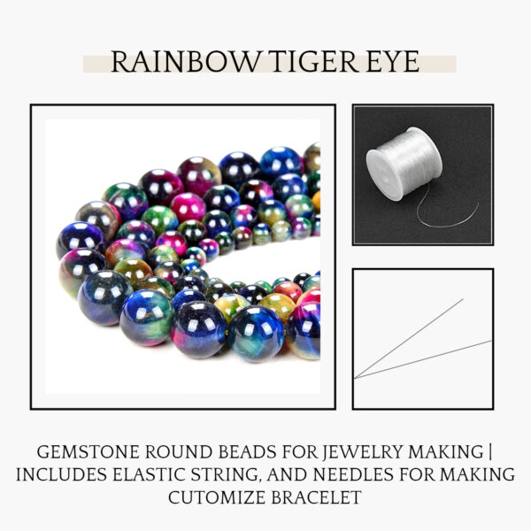 Rainbow Tiger Eye Natural AAA Beads