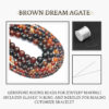 Brown Dream Agate Natural AAA Beads