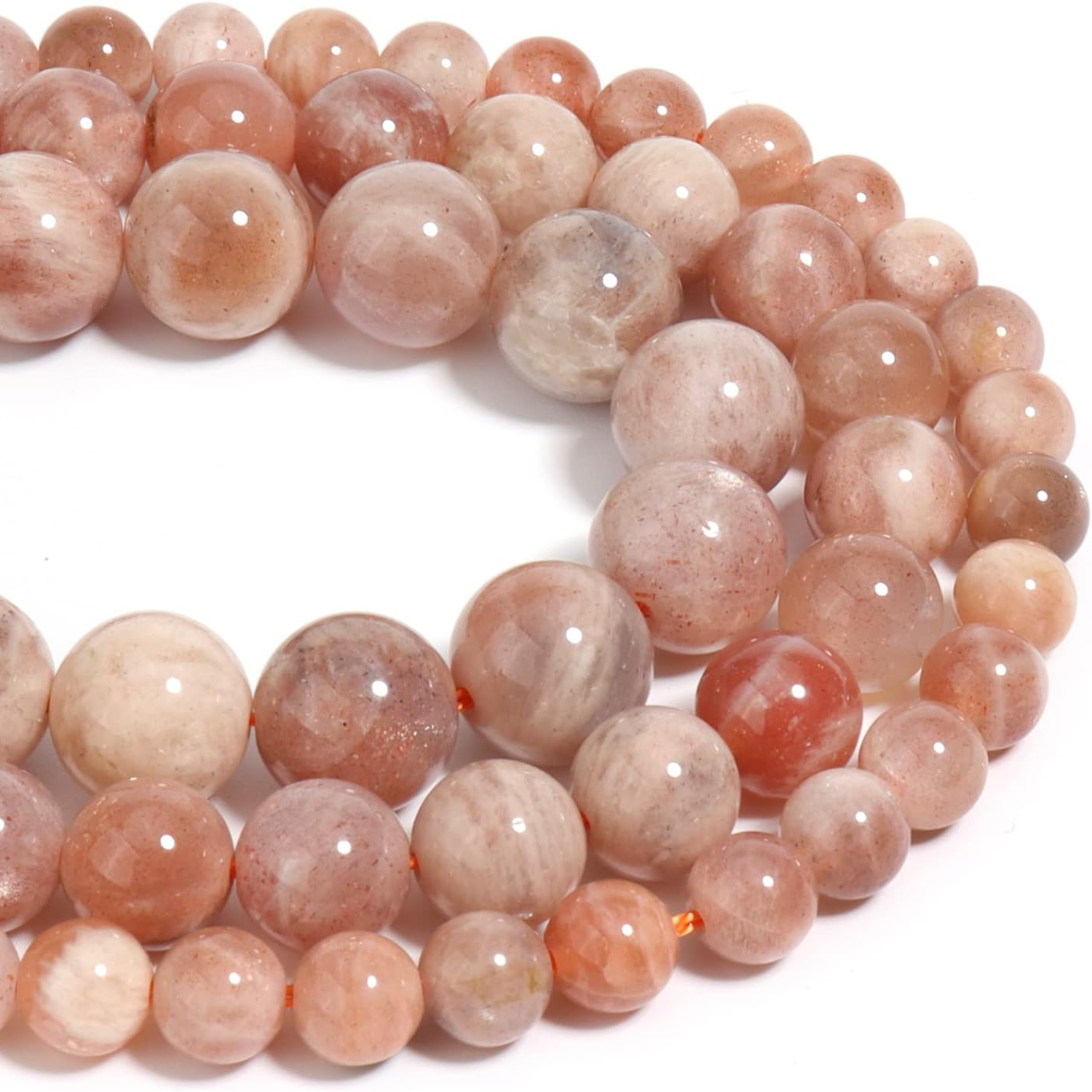 1 Multicolor Sunstone Natural AAA Beads For Bracelet Necklace DIY Jewelry Making Design