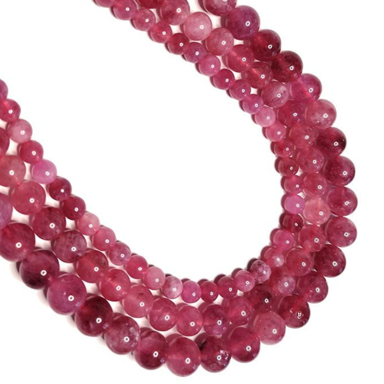 1 Pink Tourmaline Natural AAA Beads For Bracelet Necklace DIY Jewelry Making Design