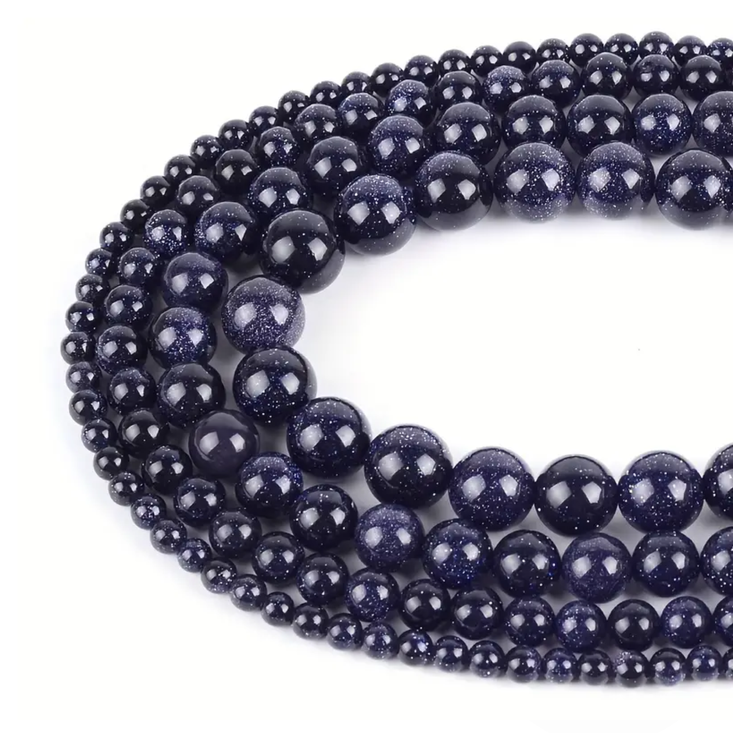 1 Blue Sandstone Natural AAA Beads For Bracelet Necklace DIY Jewelry Making Design