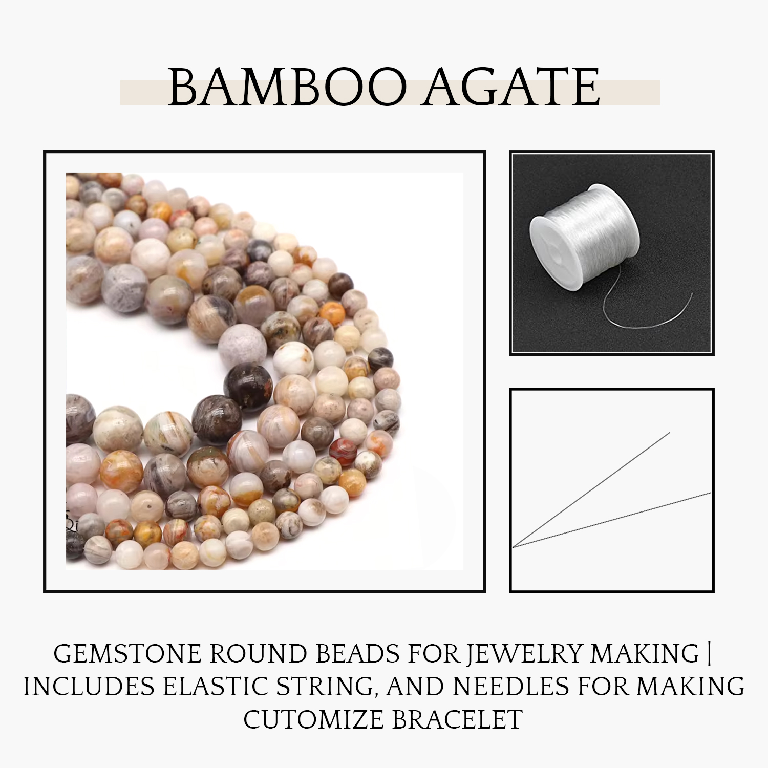Bamboo Leaf Agate Natural AAA Beads For Bracelet