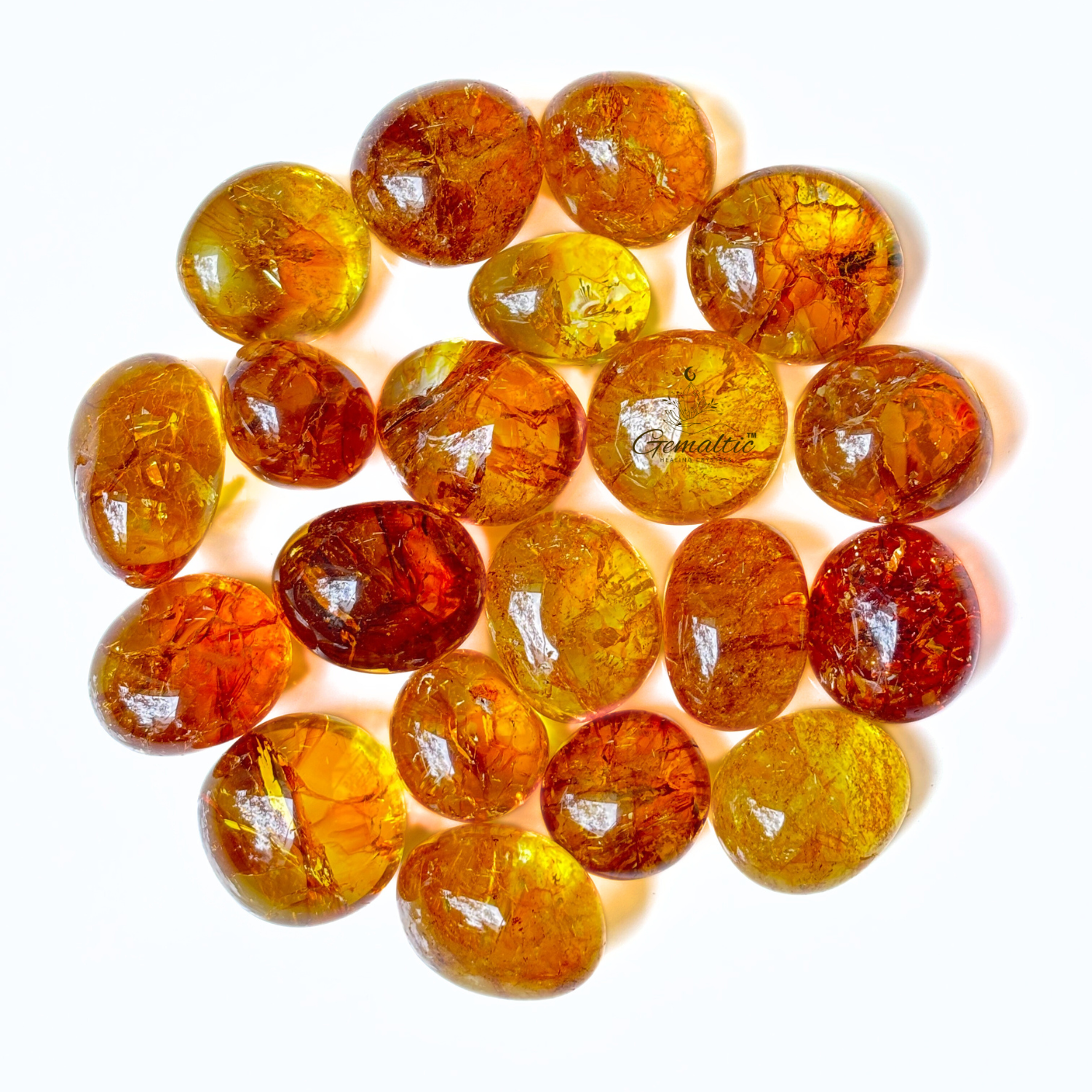 2 Citrine Tumbled Stone