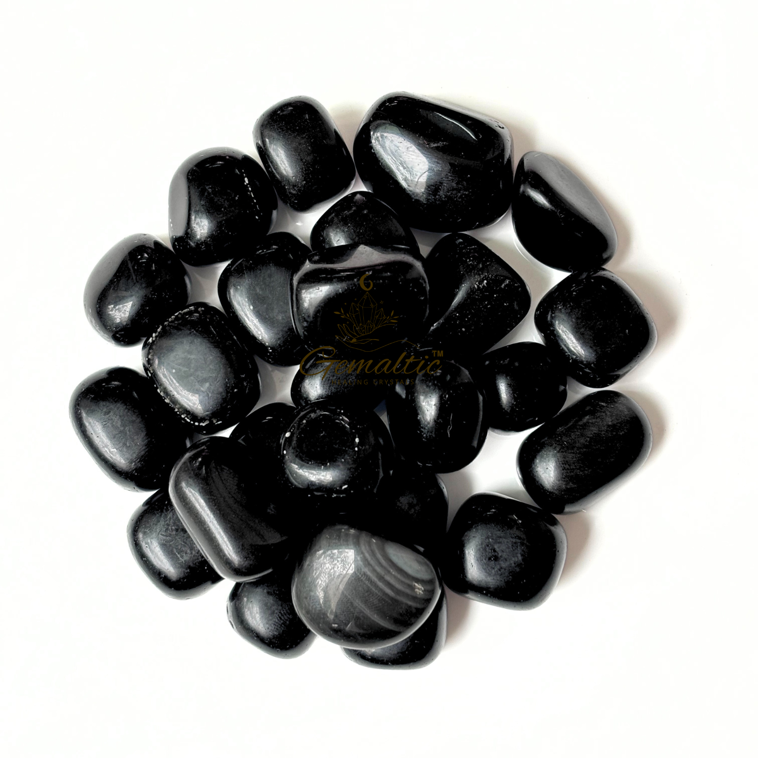 3 Black Obsidian Tumbled Stone