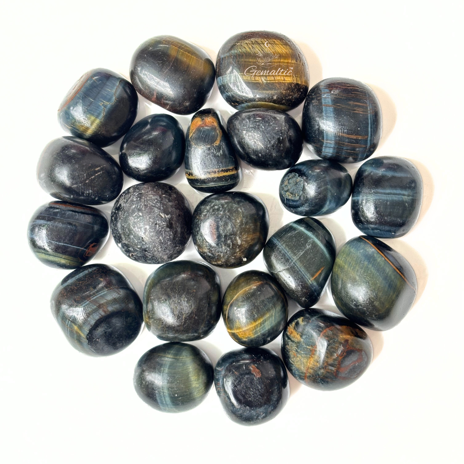 Black Tiger Eye Tumbled Stone