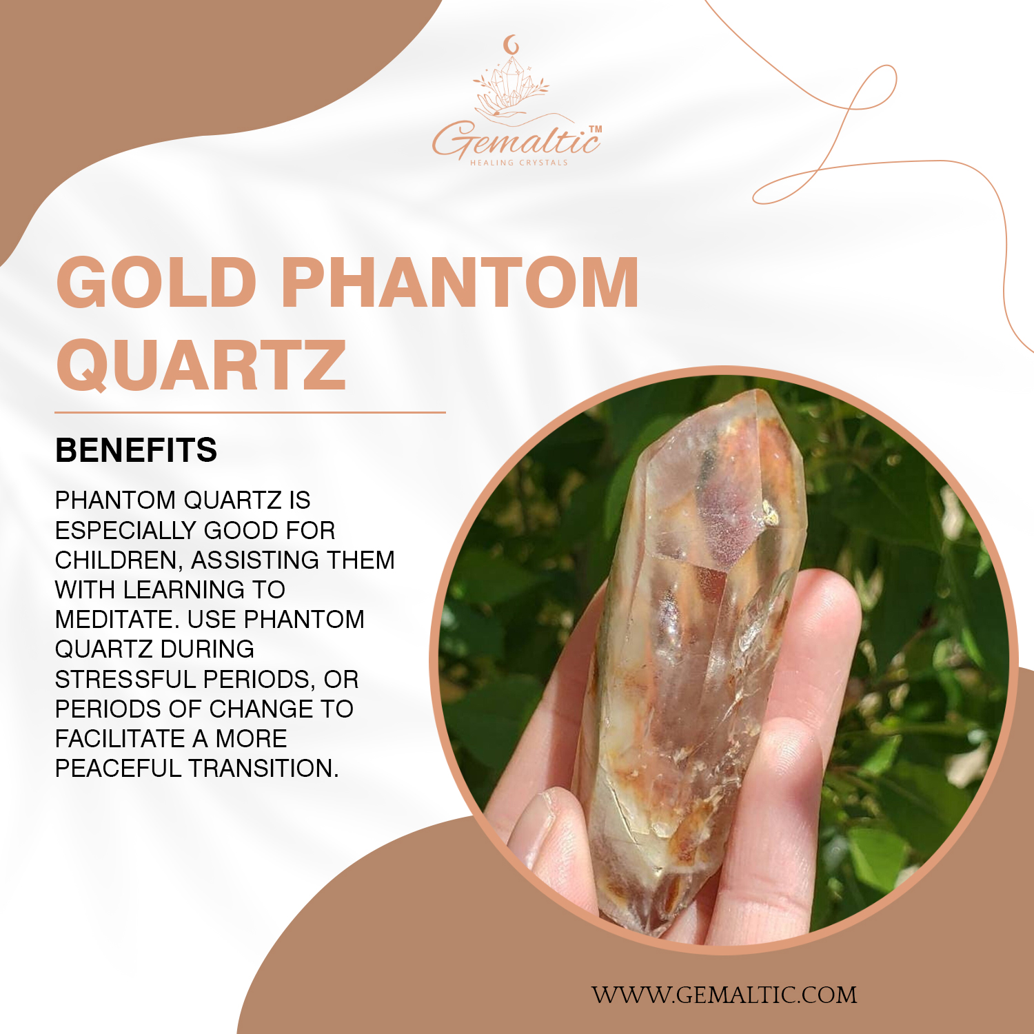 Golden Rutile Tumbled Stone