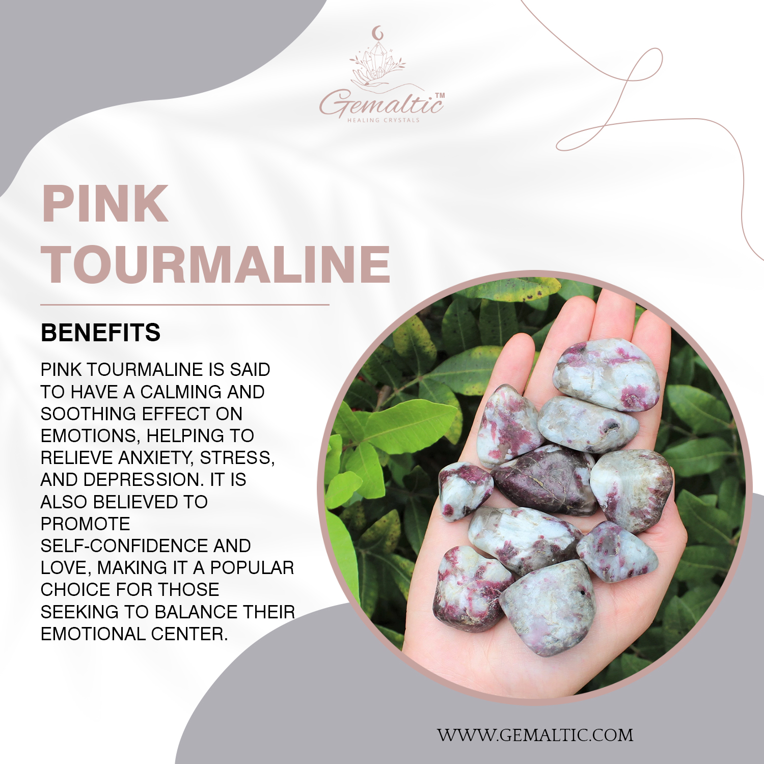 Pink Tourmaline Tumbled Stone