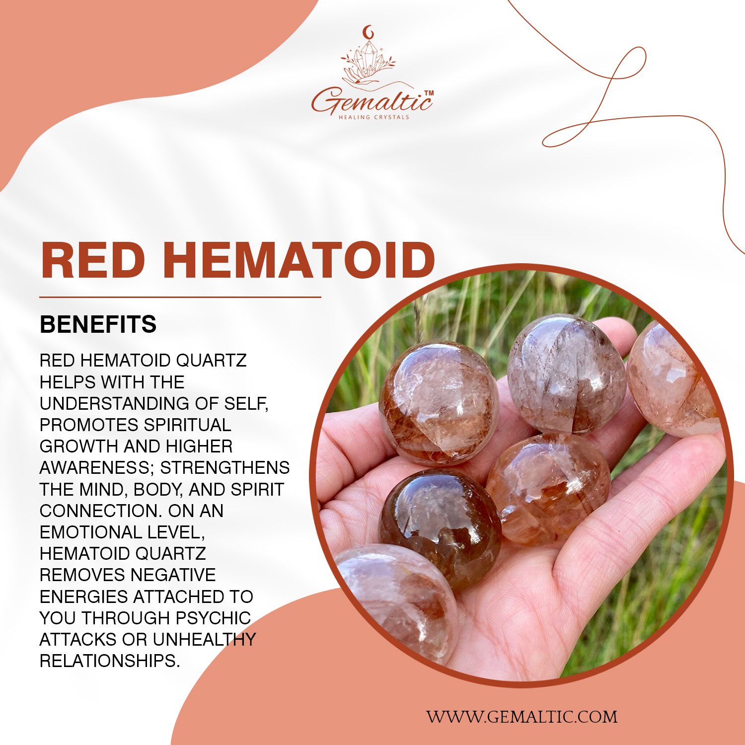 Red-Hematoid Red Hematoid Raw Stone
