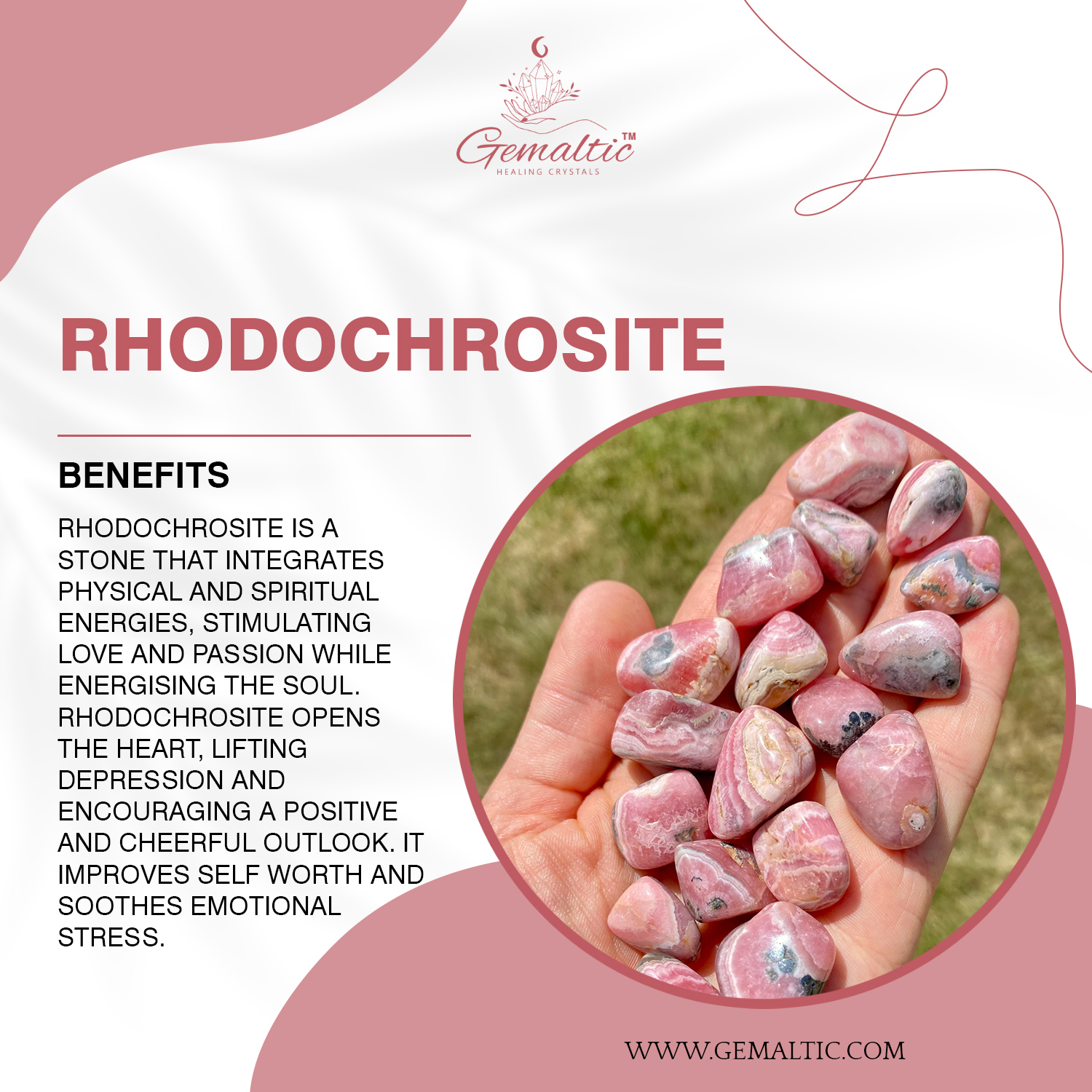 Rhodochrosite Rhodochrosite Raw Stone