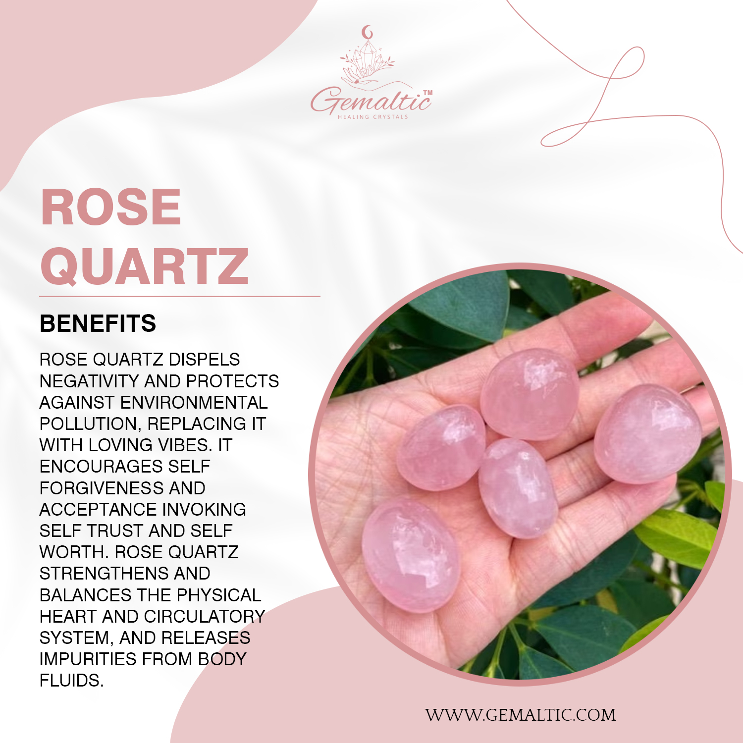 Rose-Quartz Rose Quartz Tumbled Stone
