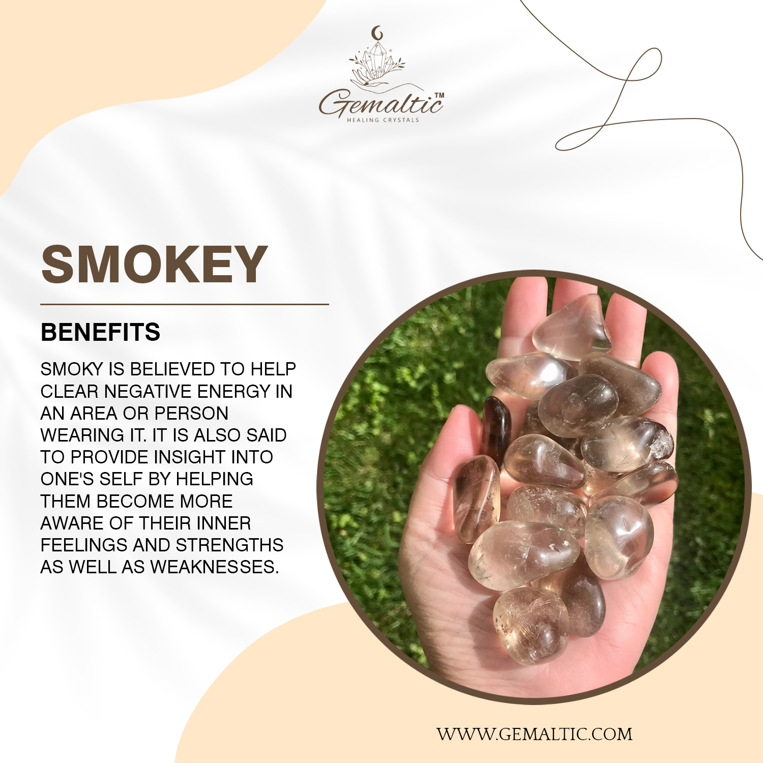 Smokey Smokey Quartz Tumbled Stone