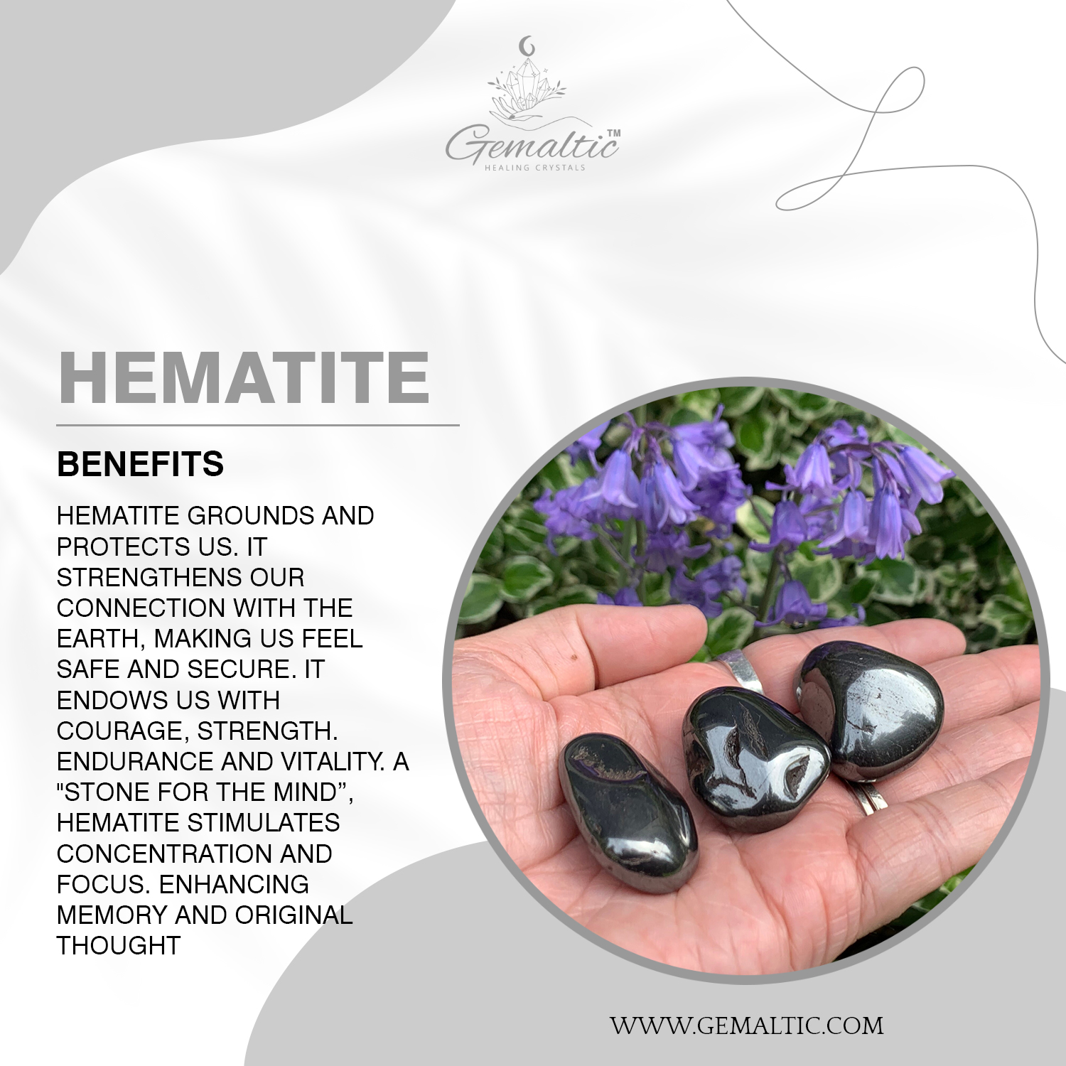 Hematite Hematite Tumbled Stone